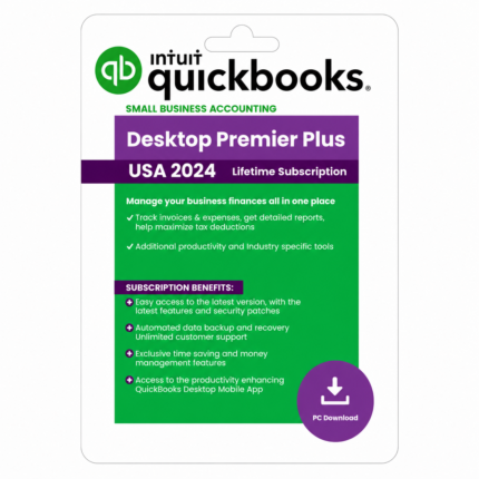 QuickBooks Desktop Premier Plus 2024 – lifetime license - not a Subscription