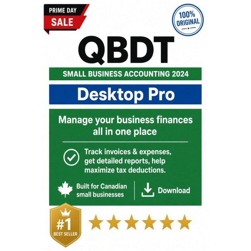 QuickBooks Desktop Pro 2024 for Windows PC | Canadian Version | NO DVD | Lifetime License